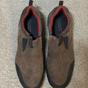 Rockport Weatherproof Men's Dark Brown and Black w/ Red Accent Slip-On Shoes